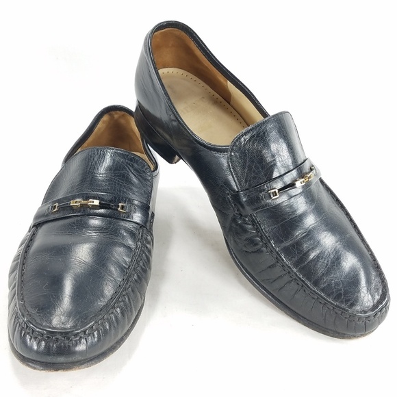 Barker Shoes Black Slip On Loafer Leather Moc Toe Horsebit Mens Sz 8.5 England - Picture 8 of 15